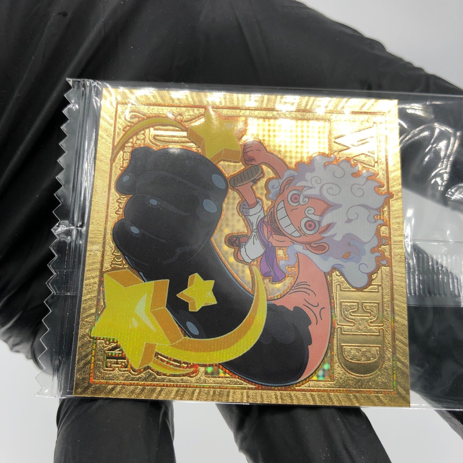 One Piece Luffy Gear 5 SW12-01 SGR Parallel Double Holo Wafer  Japanese [Sealed]