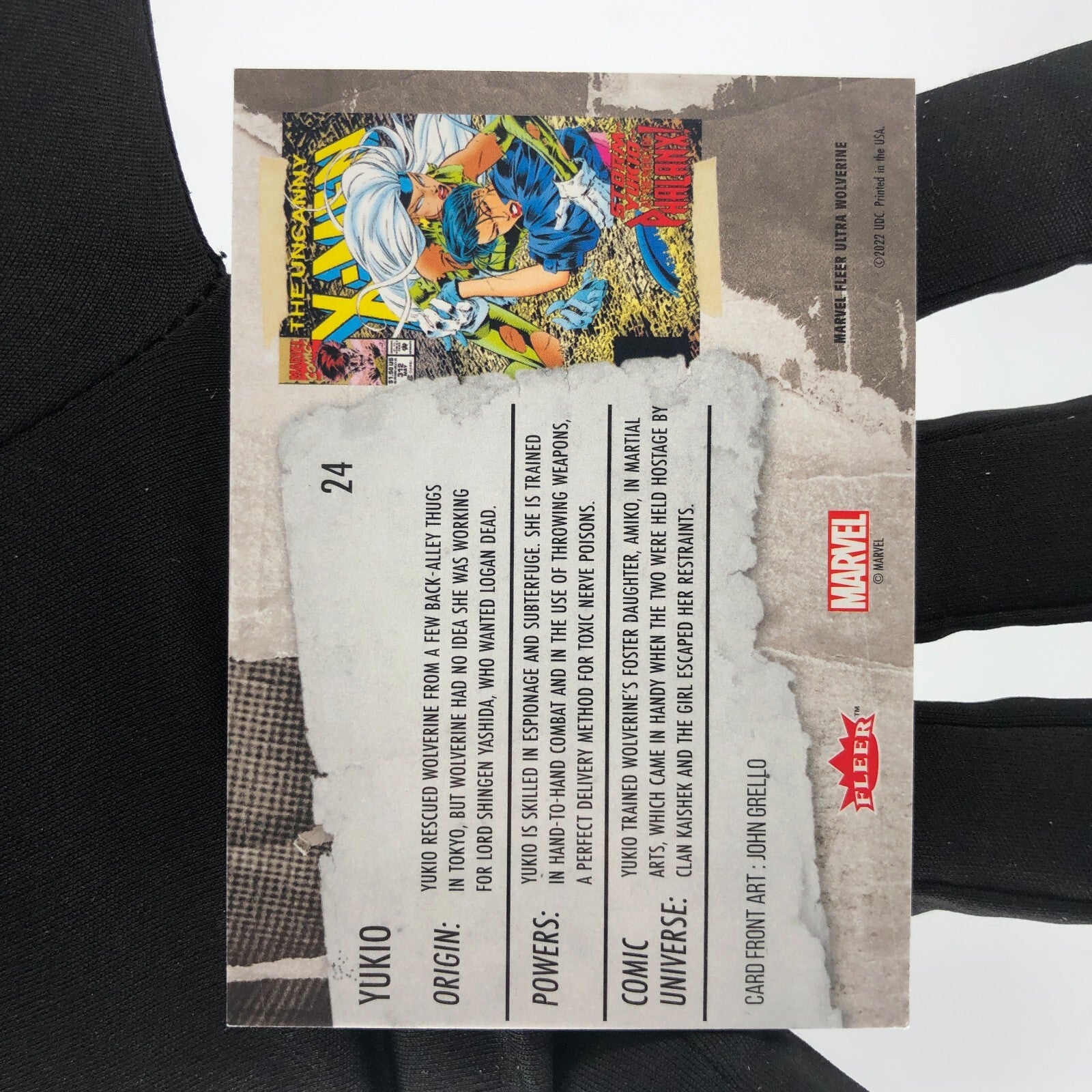 Marvel Card Yukio 24 Base Upper Wolverine Ultra [A]
