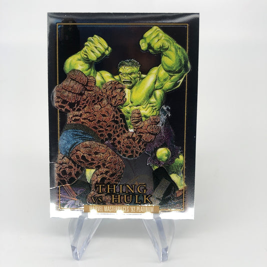 Marvel Card Hulk Vs Thing BS-1 Fleer Upper Deck Masterpieces 92 [NM]