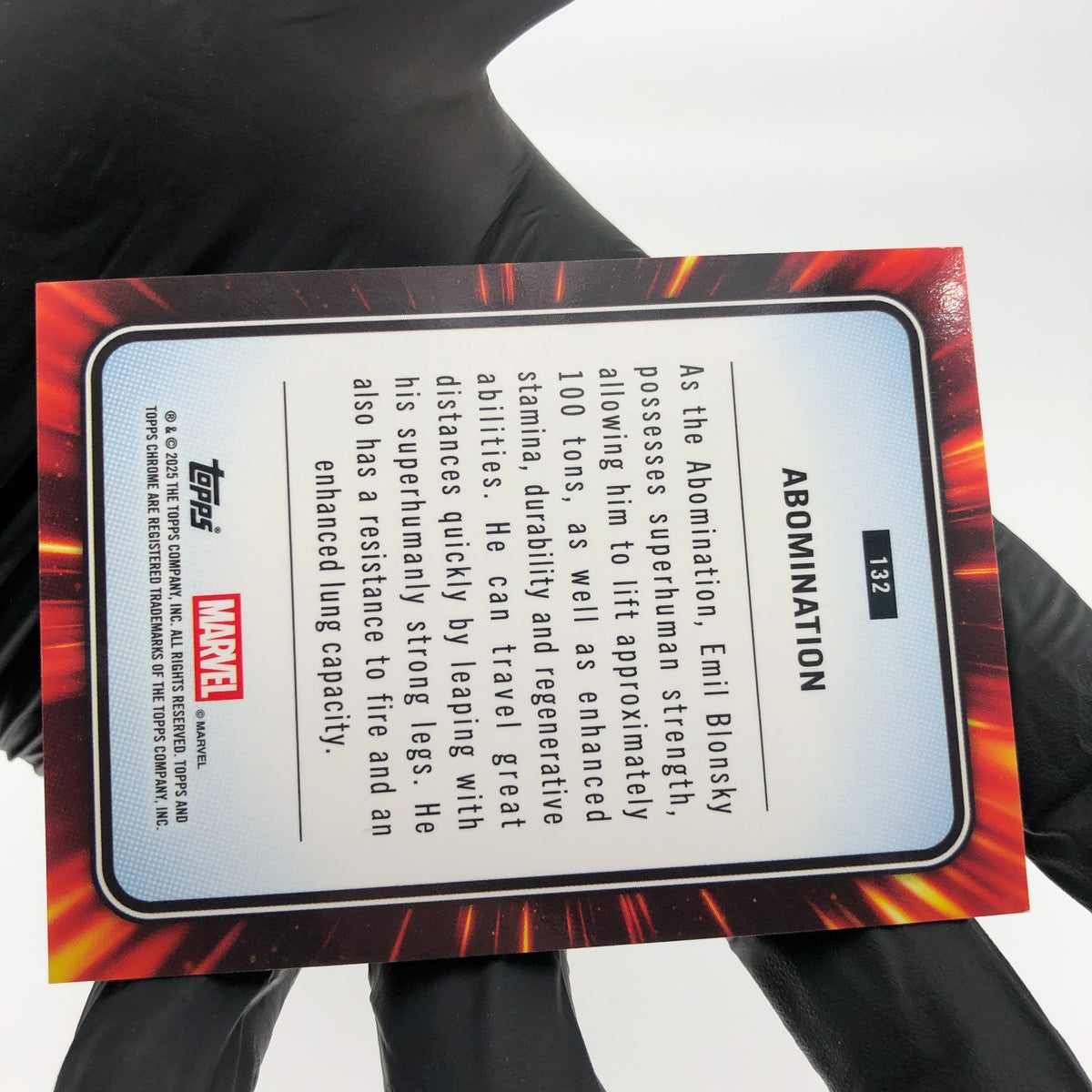 Marvel Card Abomination 132 Green /99 Refractor Topps 2024 [NM]