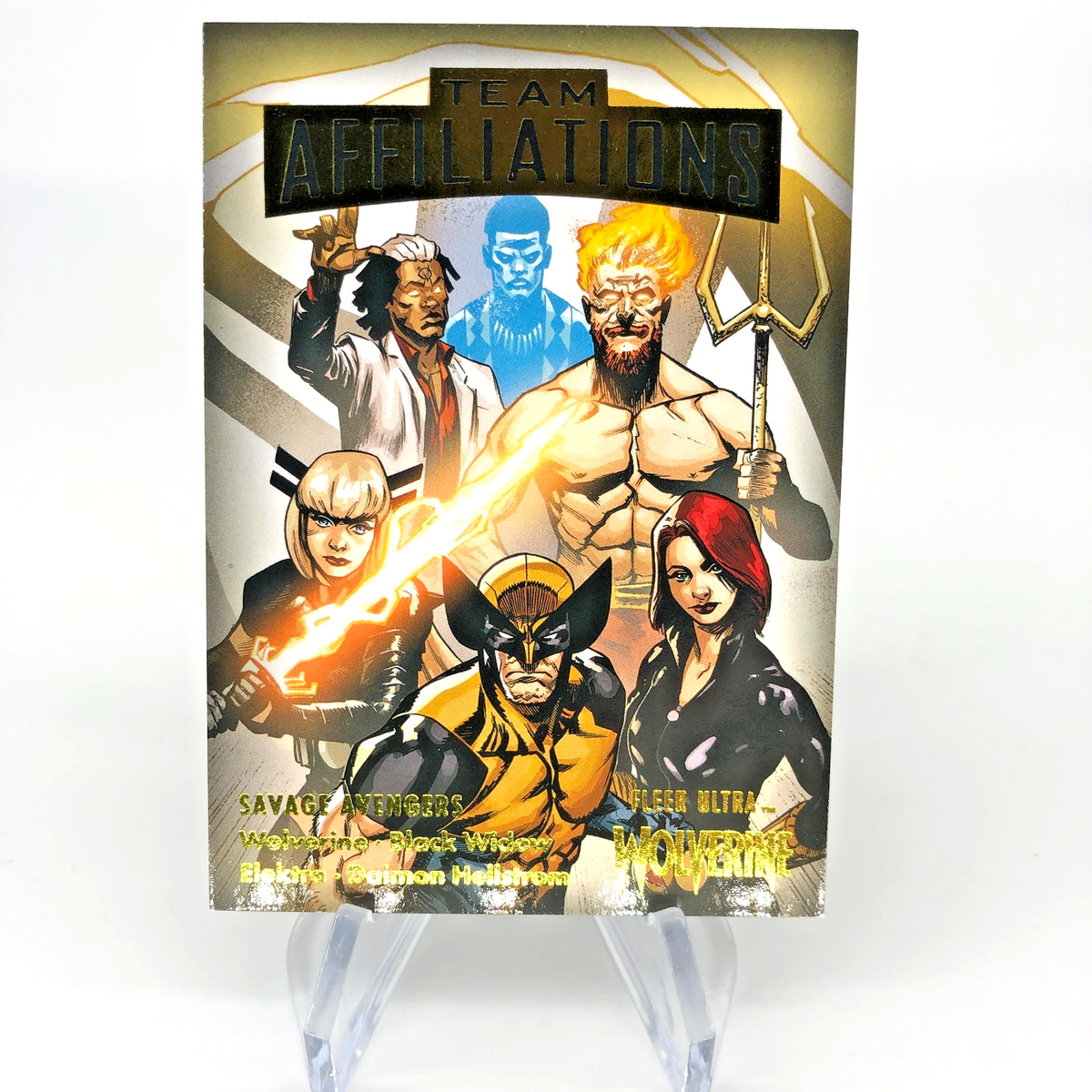 Marvel Card Savage Avengers TA-6 Gold /90 Fleer Upper Deck Ultra Wolverine [NM]