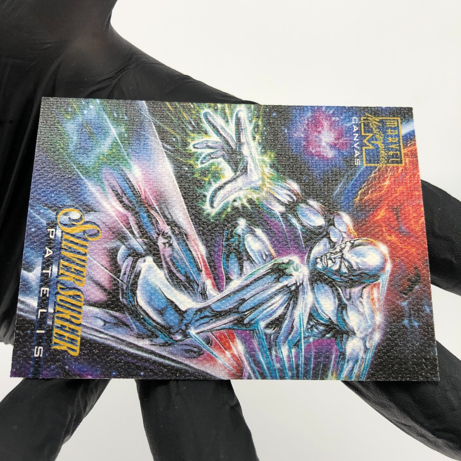 Marvel Card Silver Surfer 19 of 22 Patelis Canvas 1995 Masterpieces Fleer [NM]