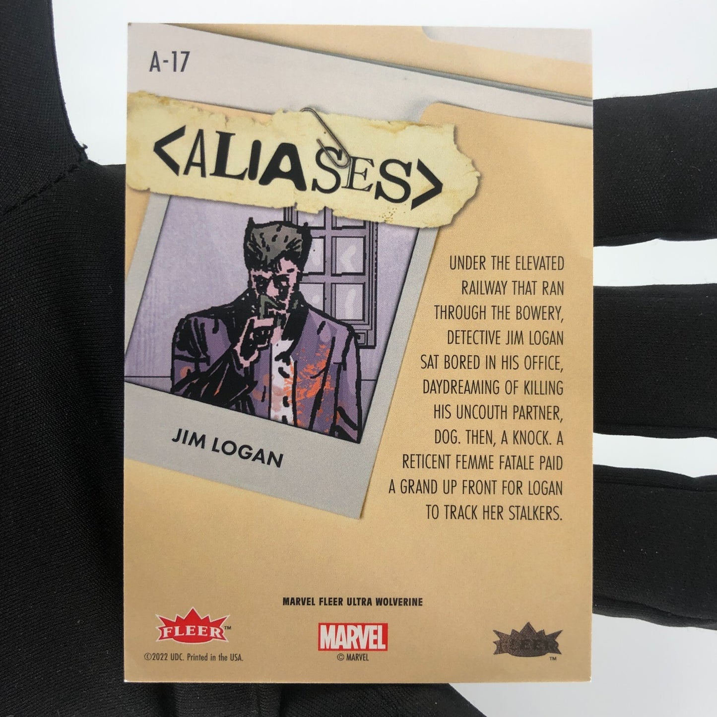Marvel Card Jim Logan A-17 Aliases Fleer Upper Deck Wolverine Ultra [Rank A]