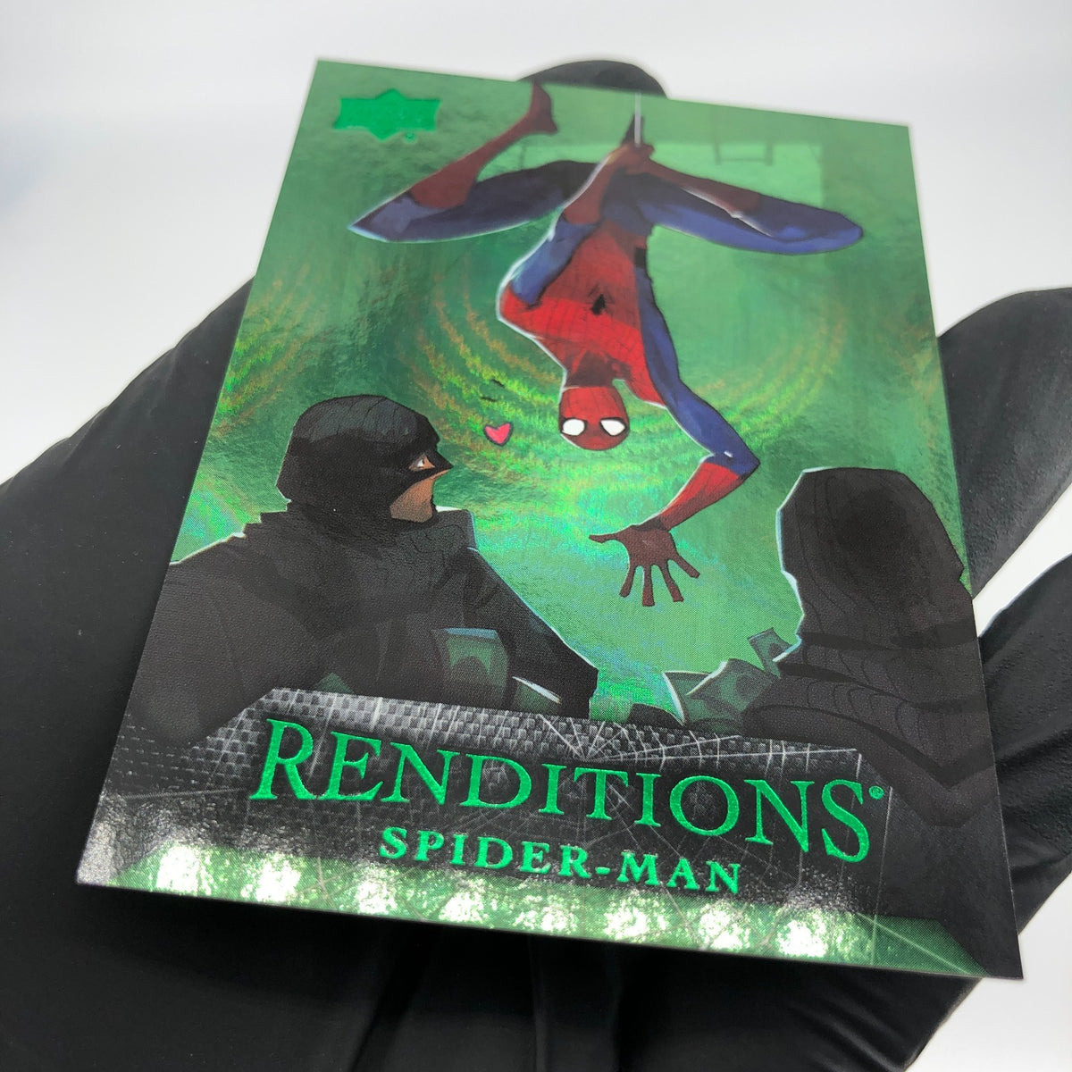 Marvel Card Spider-Man 62 Green  /399 Fleer Upper Deck Renditions [NM]