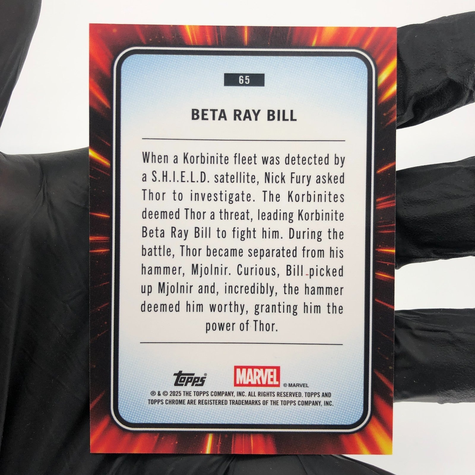 Marvel Card Beta Ray Bill 65 Yellow Lava Refractor Topps Chrome 2025 [NM]
