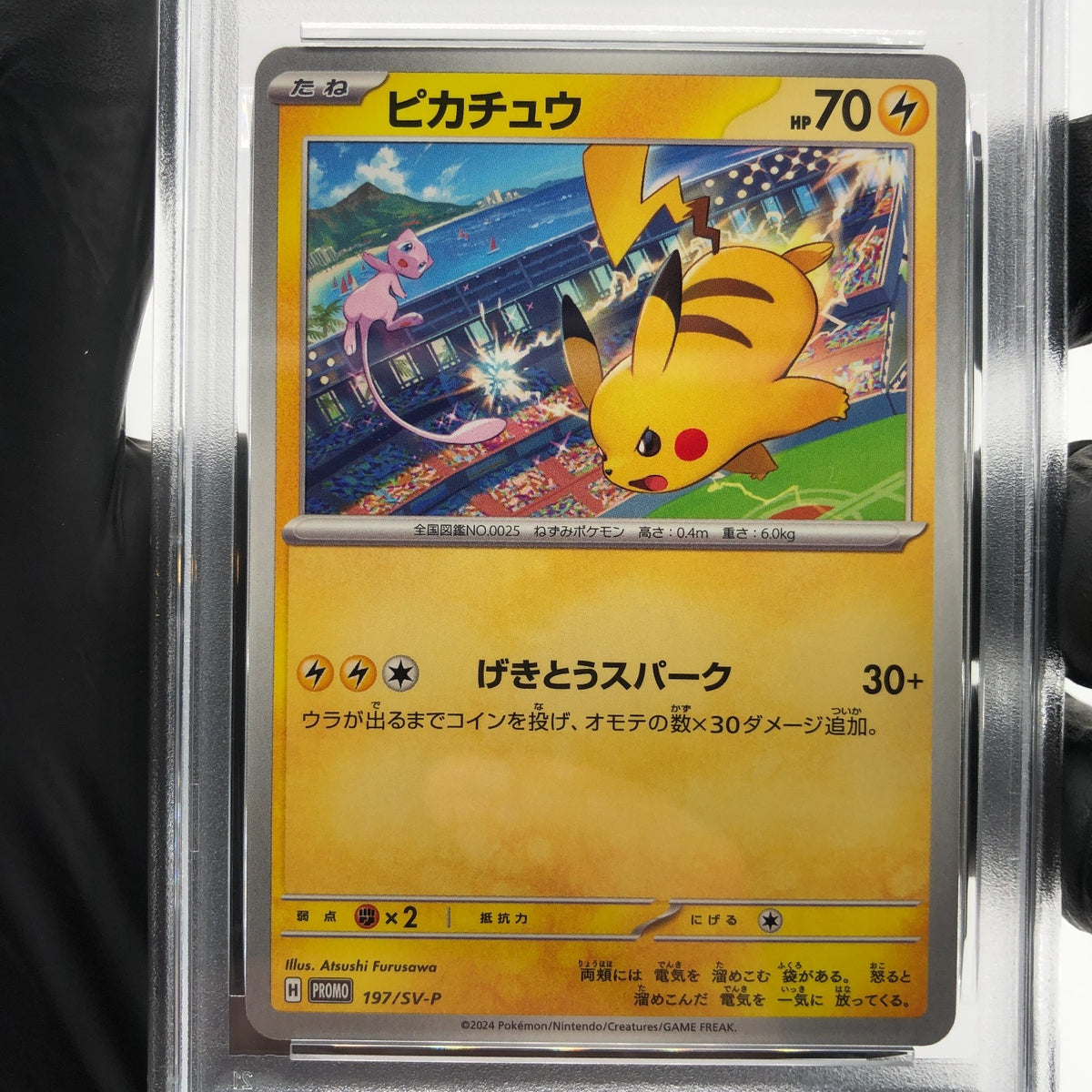 PSA 9 Pokemon Card Pikachu 197/SV-P Gym Event Promo Japanese Karte [9]