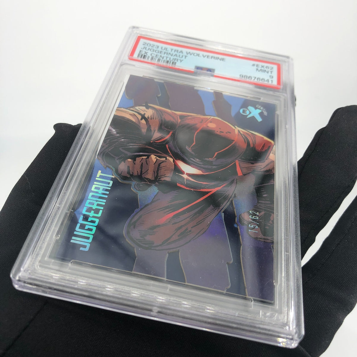 Marvel Card PSA 9 Juggernaut EX62 Blue /62 Century Upper Deck Wolverine [9]