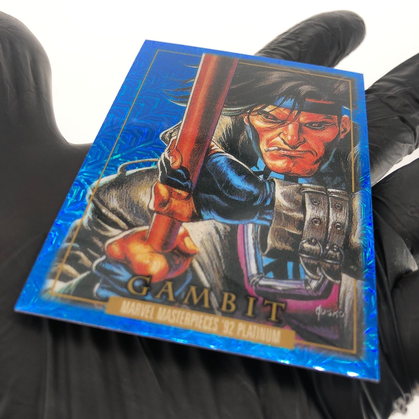 Marvel Card Gambit Blue Traxx 29 Fleer Upper Deck Masterpieces [NM]