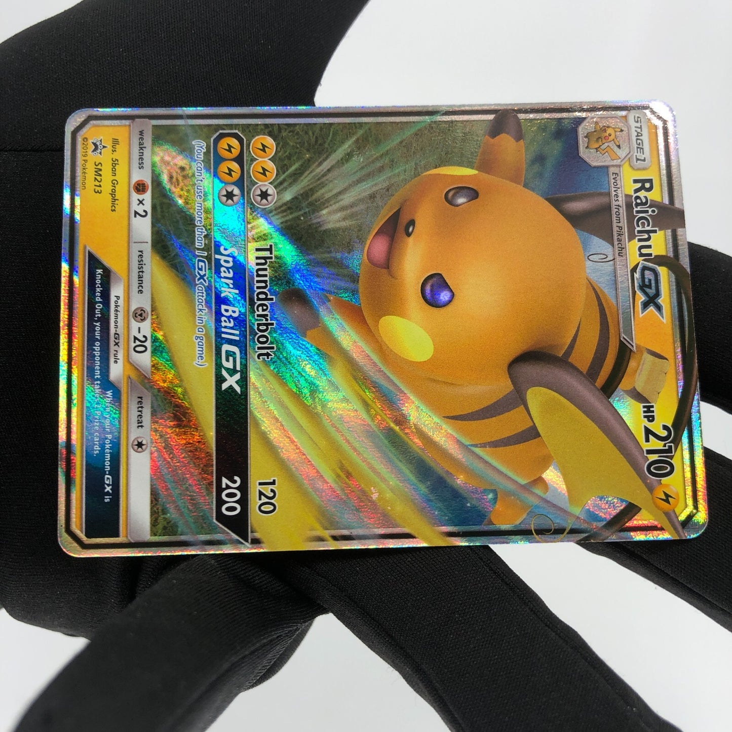 Pokemon Card Raichu GX SM213 Holo Promo English Karte [Mint]