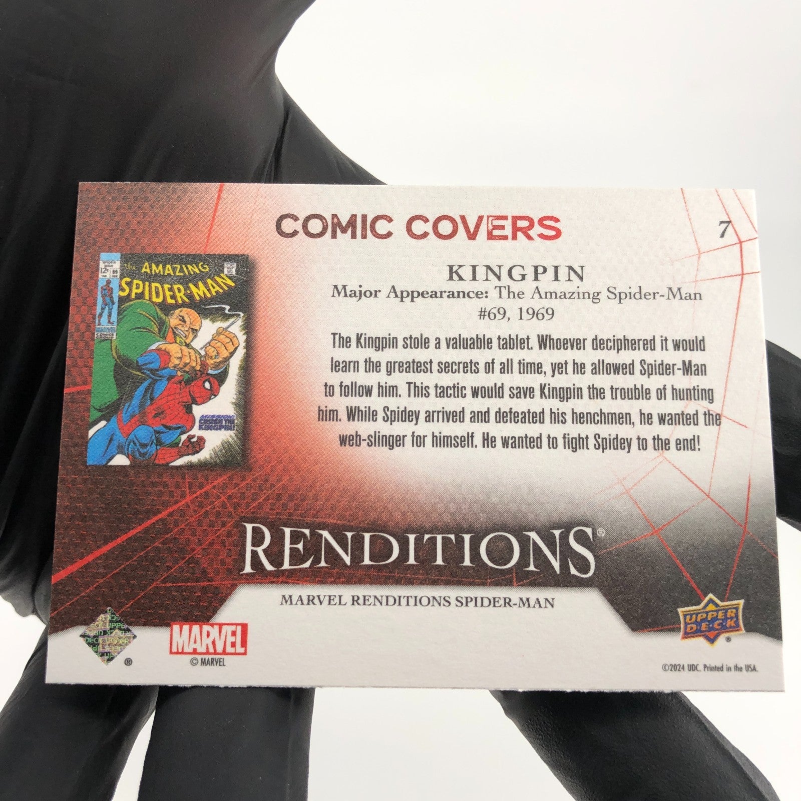 Marvel Card Kingpin 7 Comic Covers Fleer Upper Deck Renditions [NM]