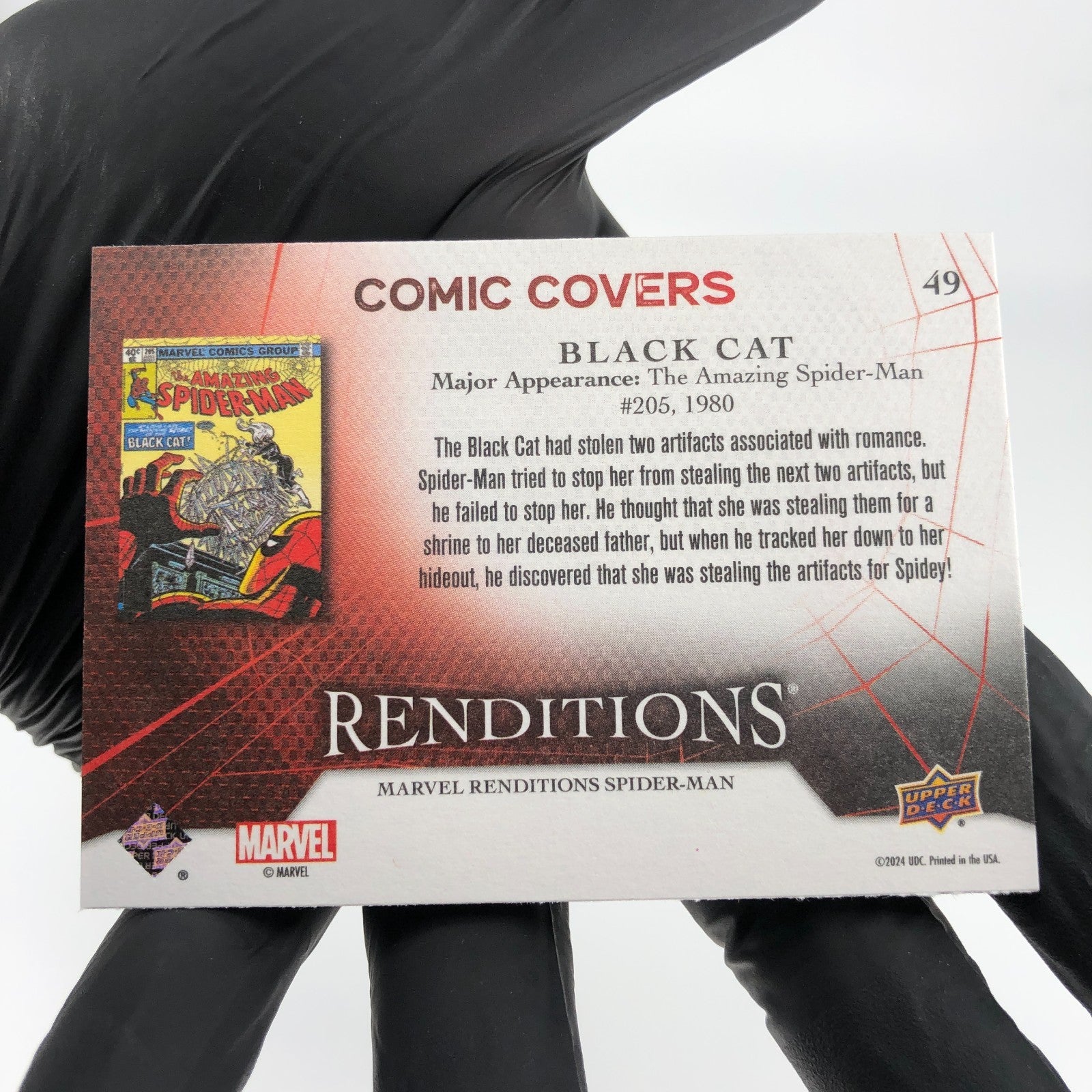 Marvel Card Black Cat 49 Comic Covers Fleer Upper Deck Renditions [NM]