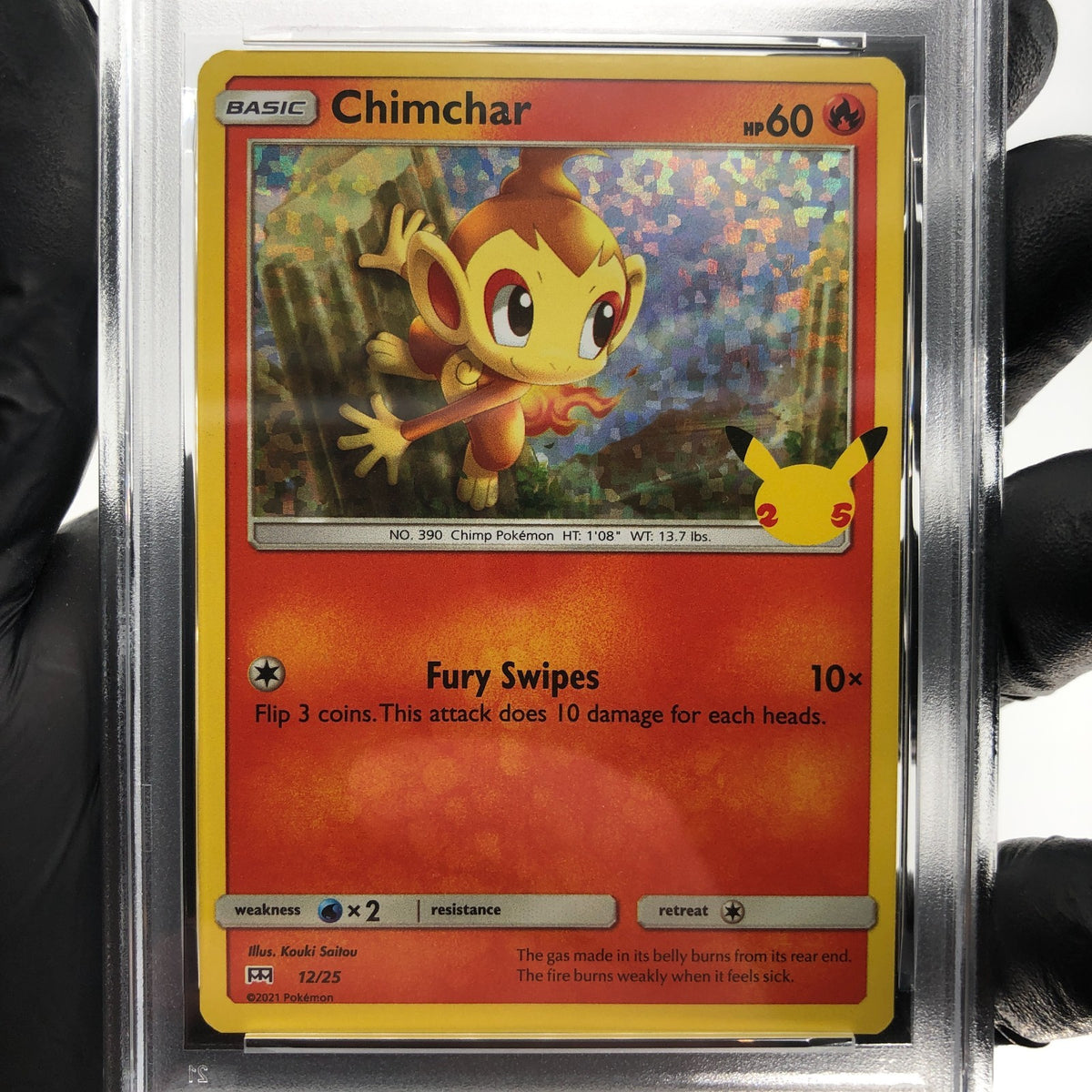 PSA 8 Pokemon Card Chimchar 12/25 Holo McDOnalds Promo English Karte [8]