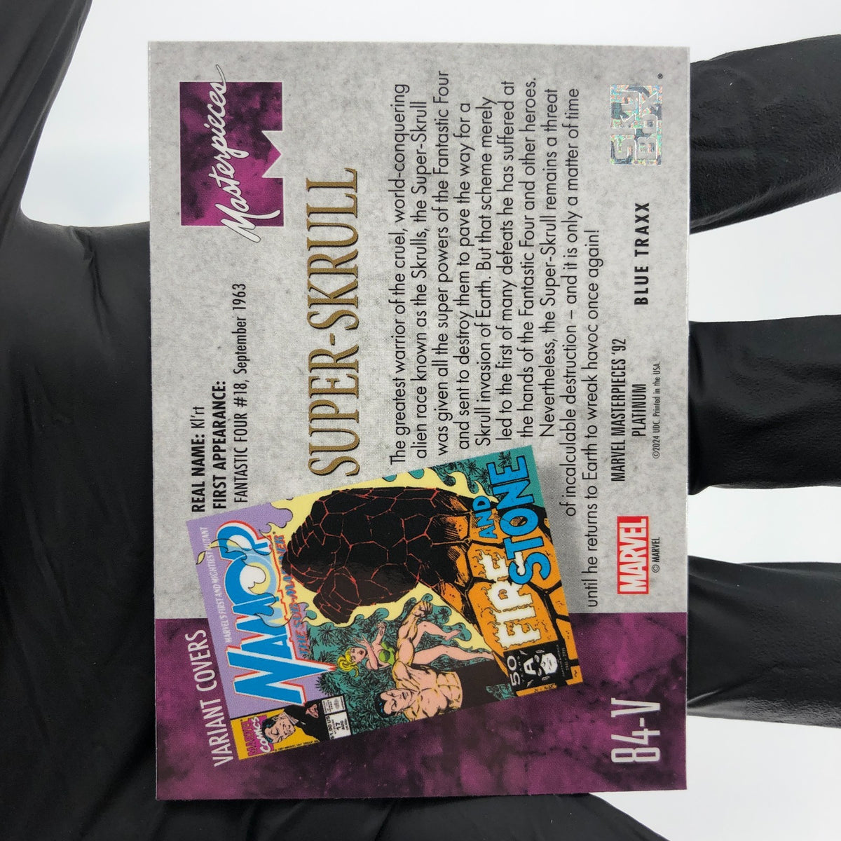 Marvel Card Super Skrull Blue  Traxx 84-V  Fleer Upper Deck Masterpieces [NM]