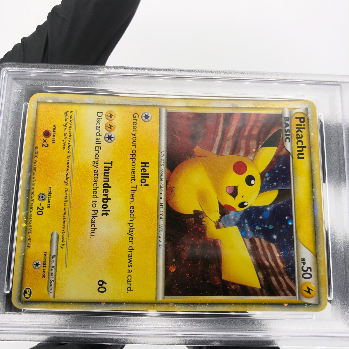 PSA 9 Pokemon Card Pikachu PW World Collection Holo English Japanese Karte [9]