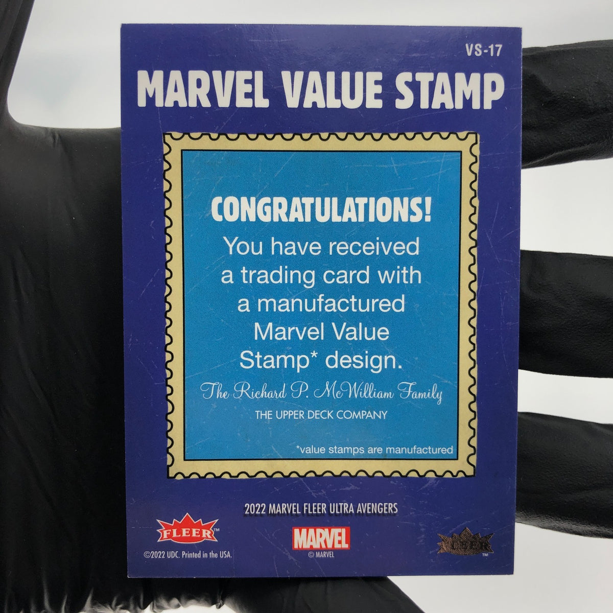 Marvel Card Hell Cat VS-17 Stamp /99 Fleer Upper Deck Ultra Avengers 2022 [NM.]