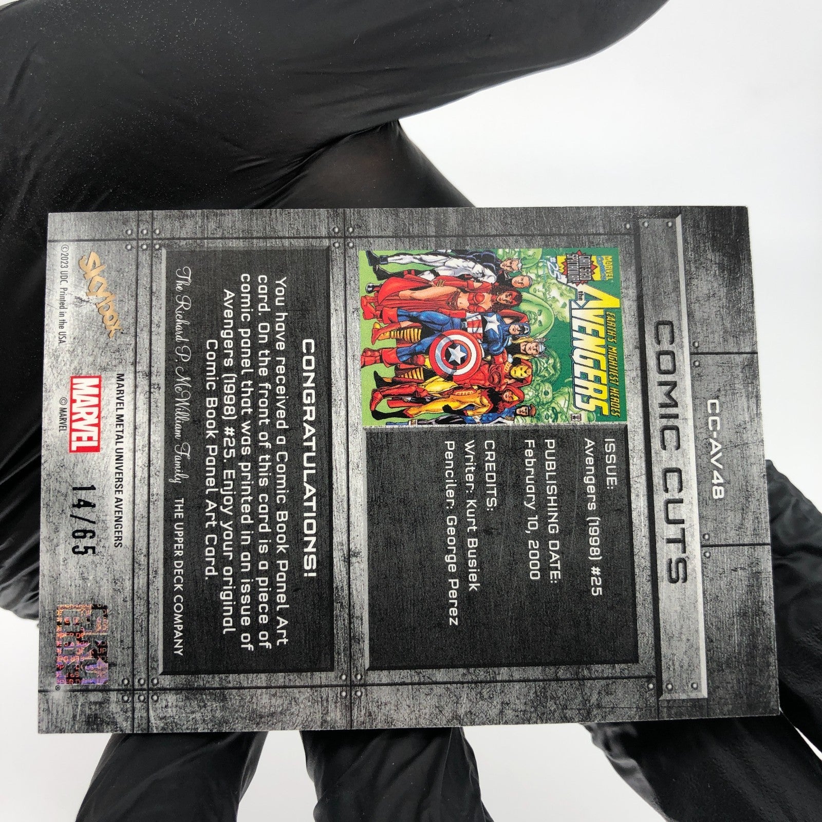 Marvel Card Comic Cut Avengers /65 CC-AV48 Fleer Upper Deck Metal Universe [NM]