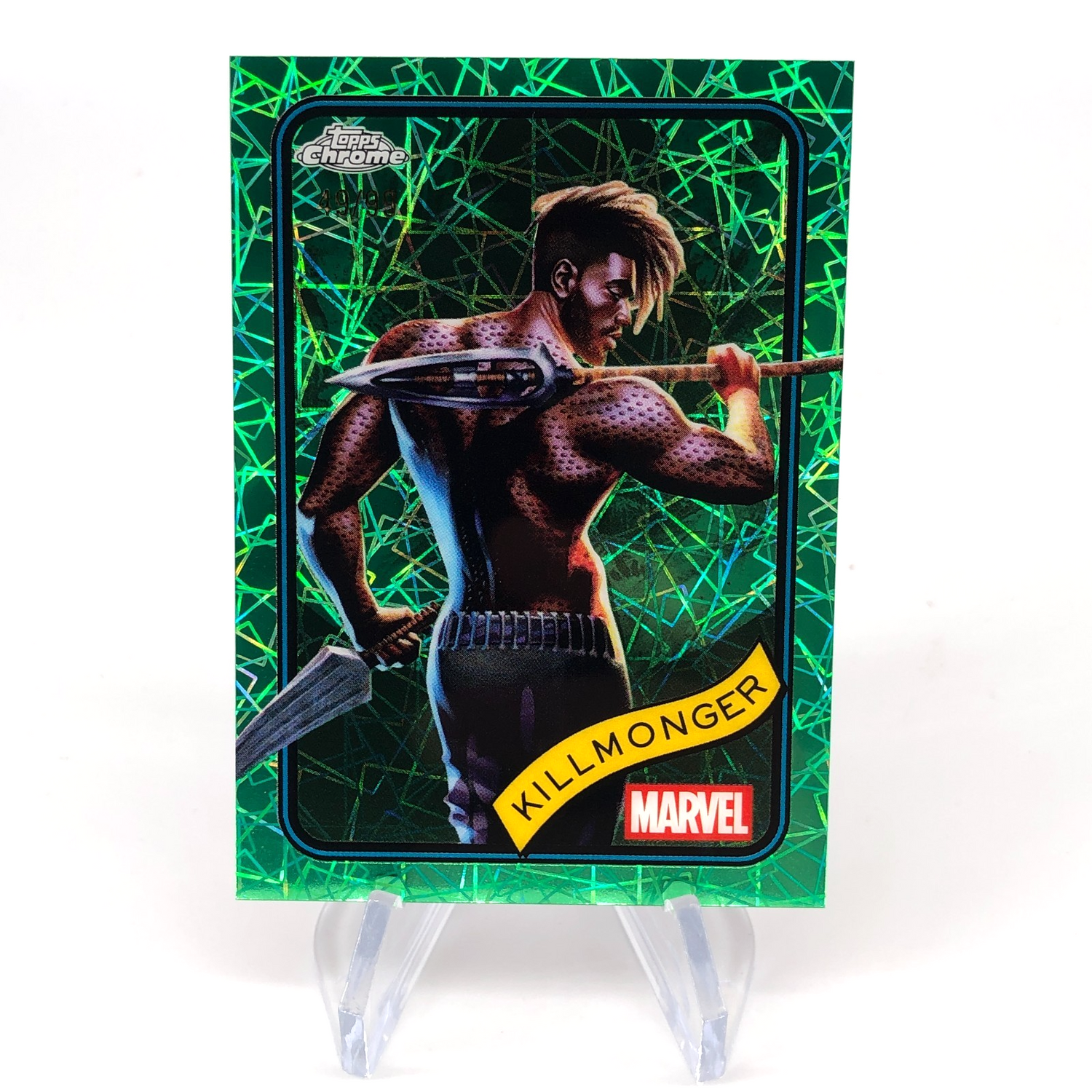 Marvel Card Killmonger 34 Green /99 Holo Topps Chrome 2025 [NM]
