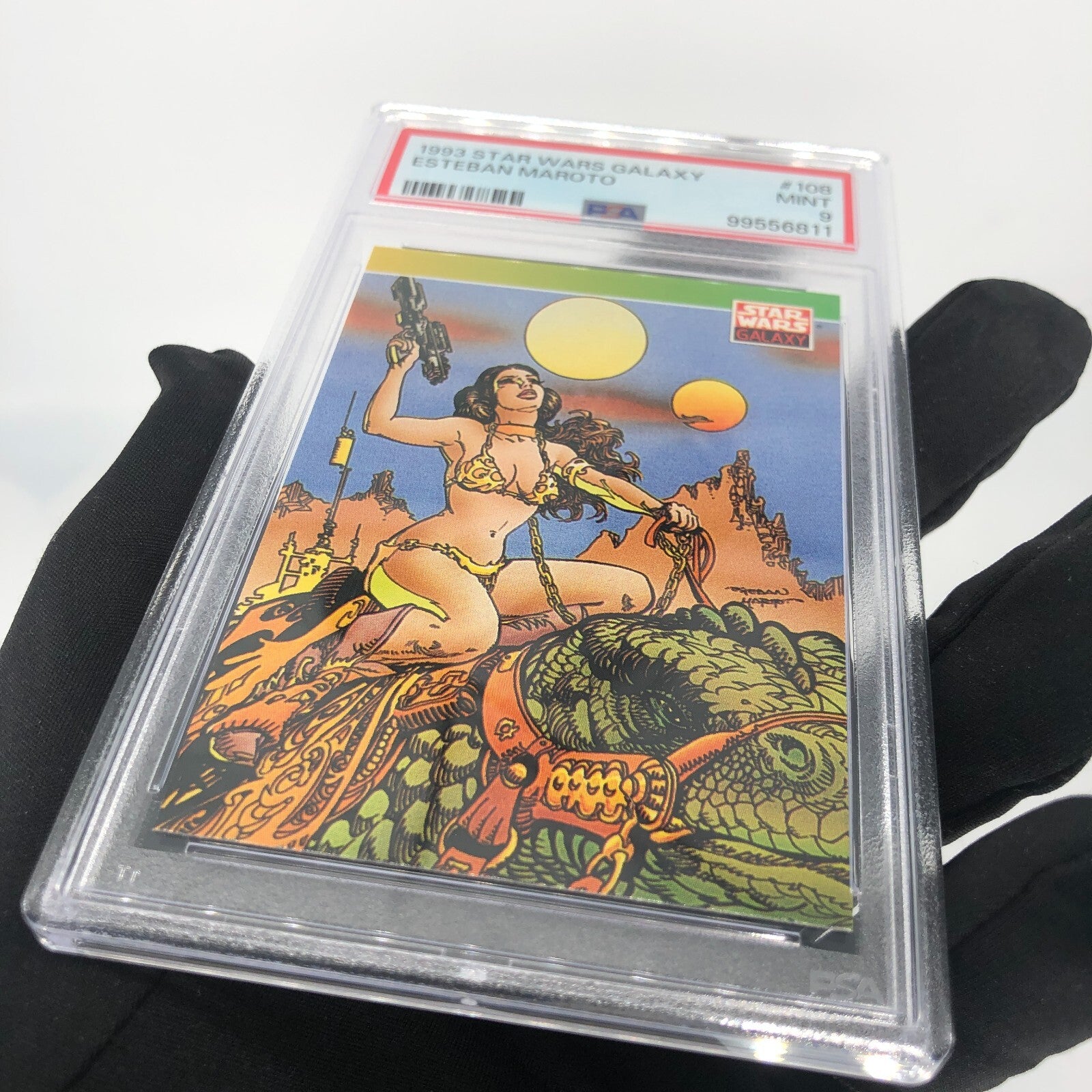 Star Wars PSA 9 Galaxy Card New Visions 108 Topps Leia Esteban Maroto 1993 [9]