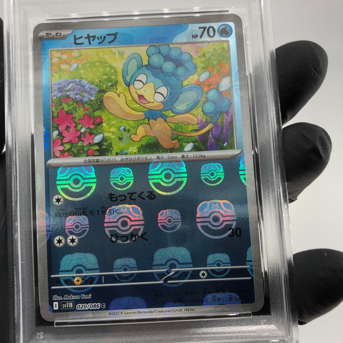 PSA 9 Pokemon Card Panpour 020/086 C Masterball SV11b Japanese Karte [9]