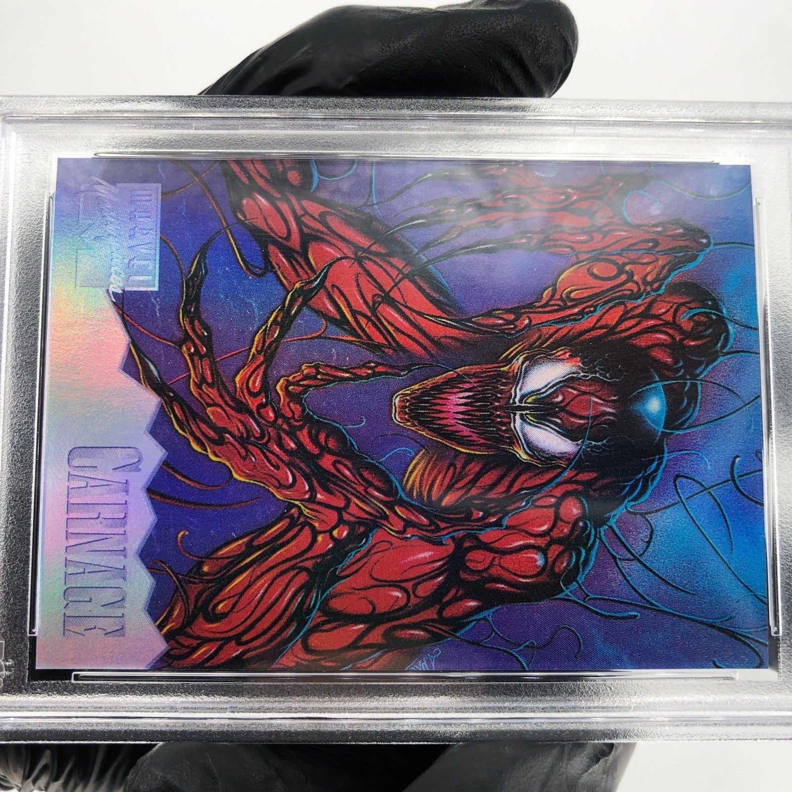 PSA 9 Marvel Card Carnage 2 Holoflash Upper Deck Masterpieces 1995 [9]