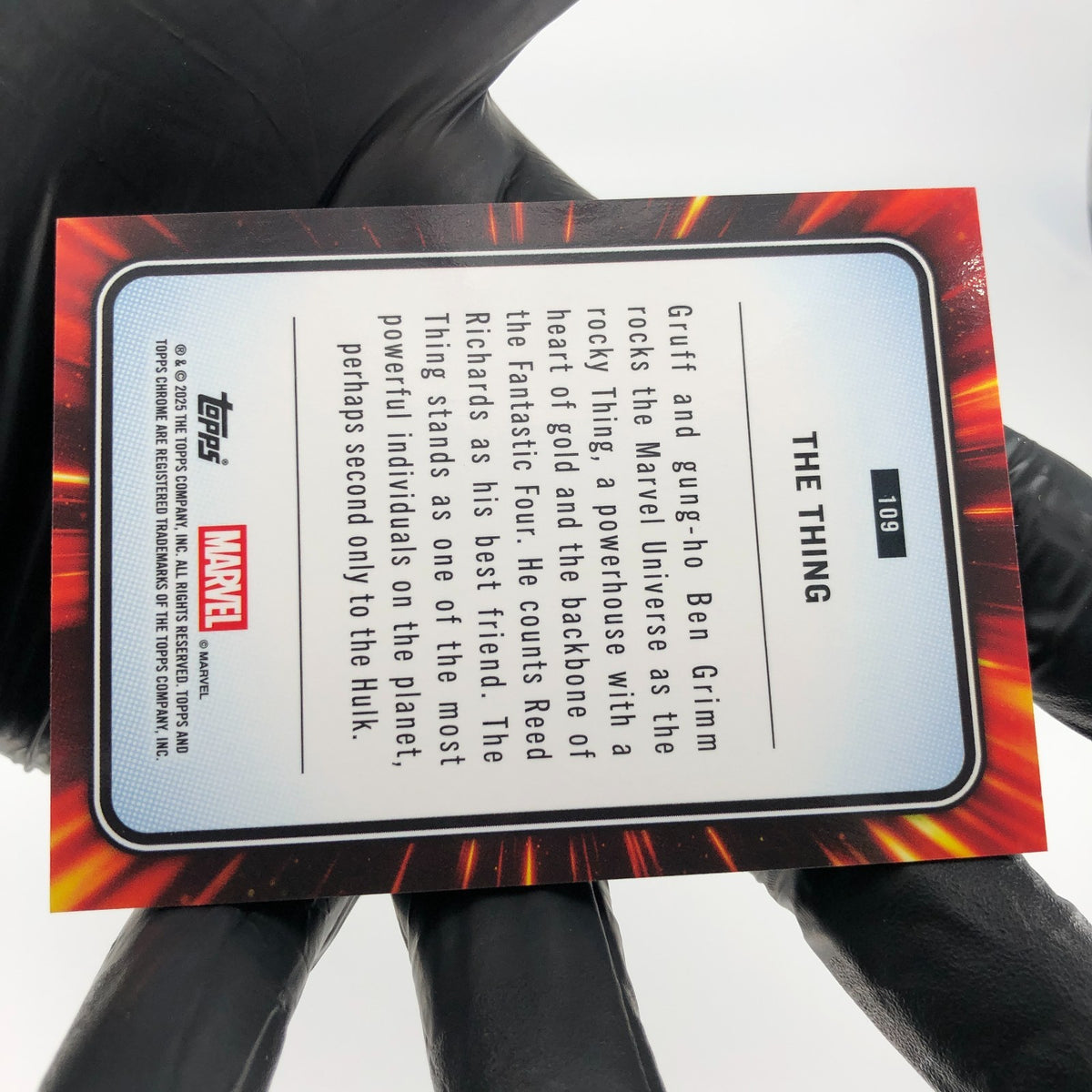 Marvel Card The Thing 109 Black Web /399 Topps Chrome 2025 [NM]