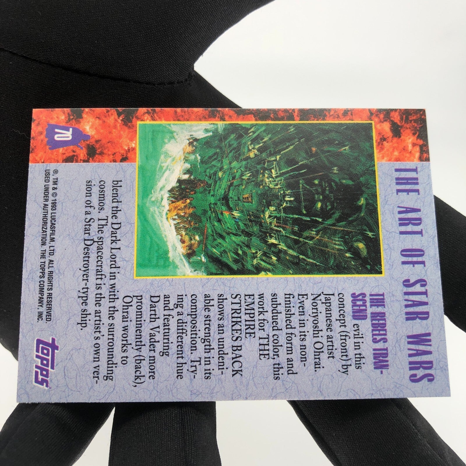 Star Wars Galaxy Card The Art Of 70 Topps Darth Vader 1993 [Rank A]