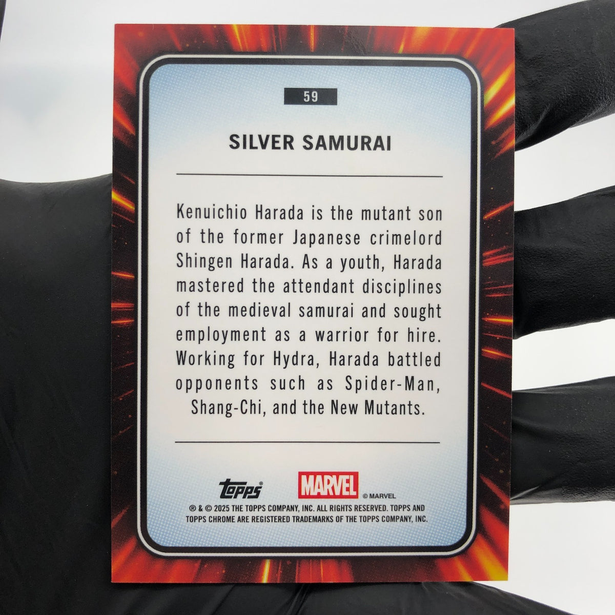 Marvel Card Silver Samurai 59 Red Wave /5 Alpha Topps Chrome 2025 [NM]