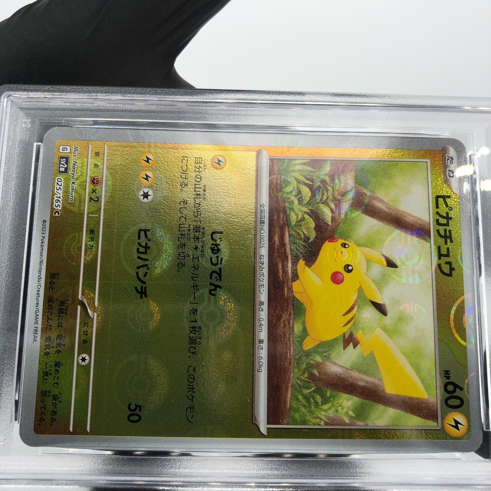 PSA 9 Pokemon Card Pikachu 025/165 C Pokeball SV2a Japanese Karte [9]