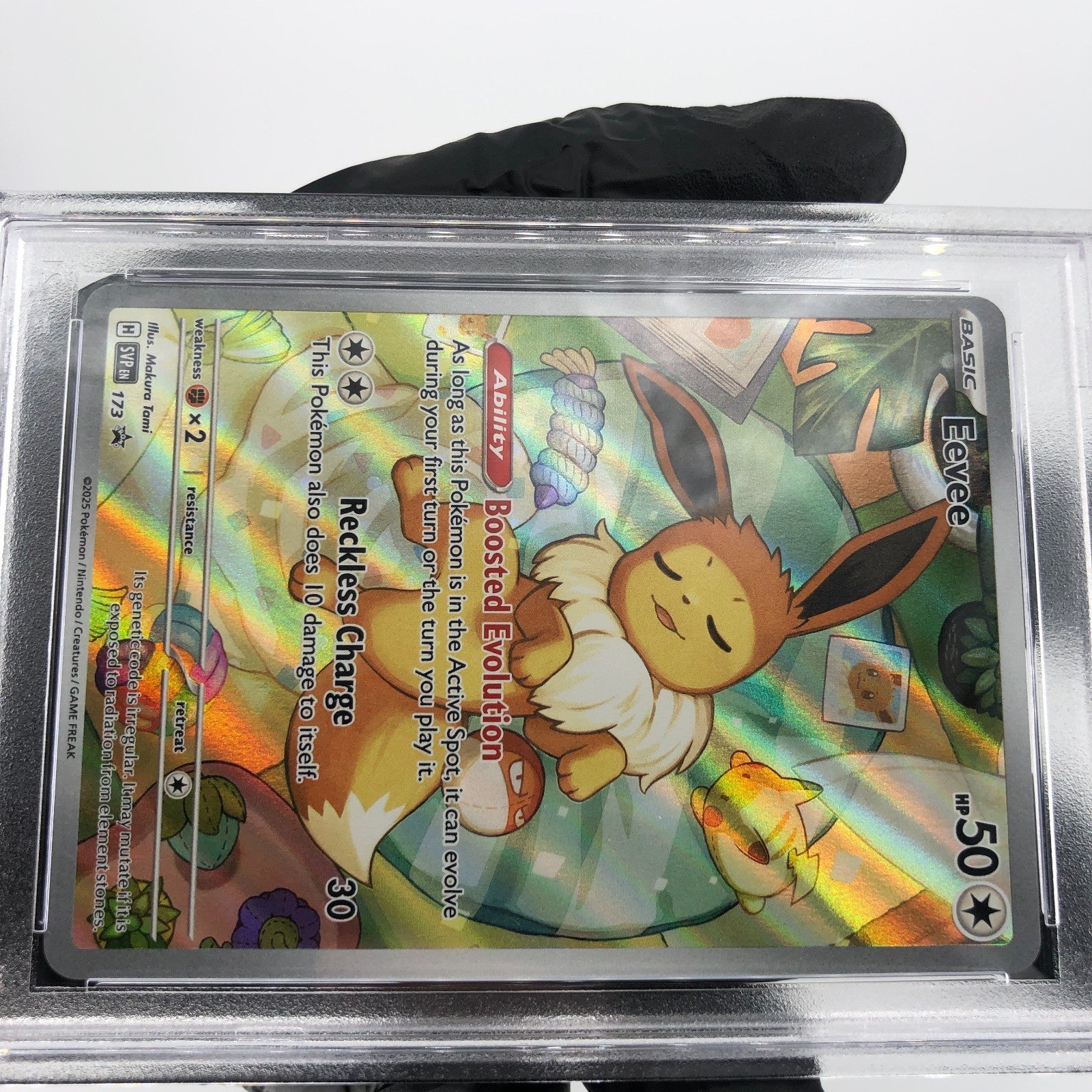PSA 9 Pokemon Card Eevee 173 AR ETB SVP Promo English Karte [9]
