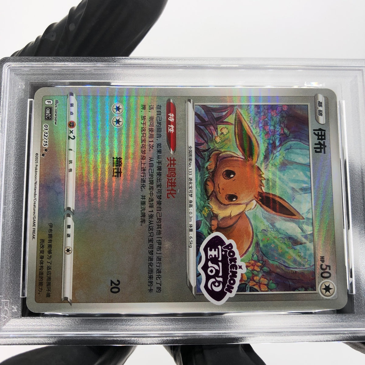 PSA 10 Pokemon Card Eevee 0112/15 F Reverse Holo Stamp CBB2C Chinese Karte [10]