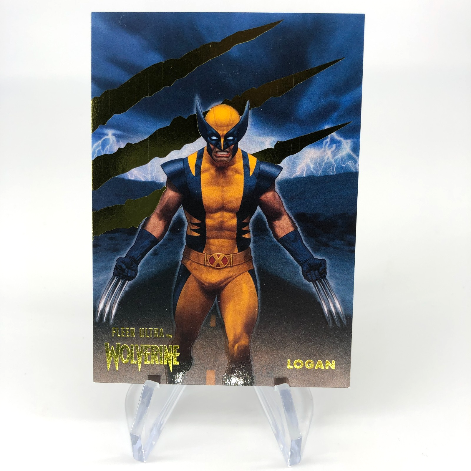 Marvel Card Logan 100 Gold /90 Fleer Upper Deck Ultra Wolverine [NM]