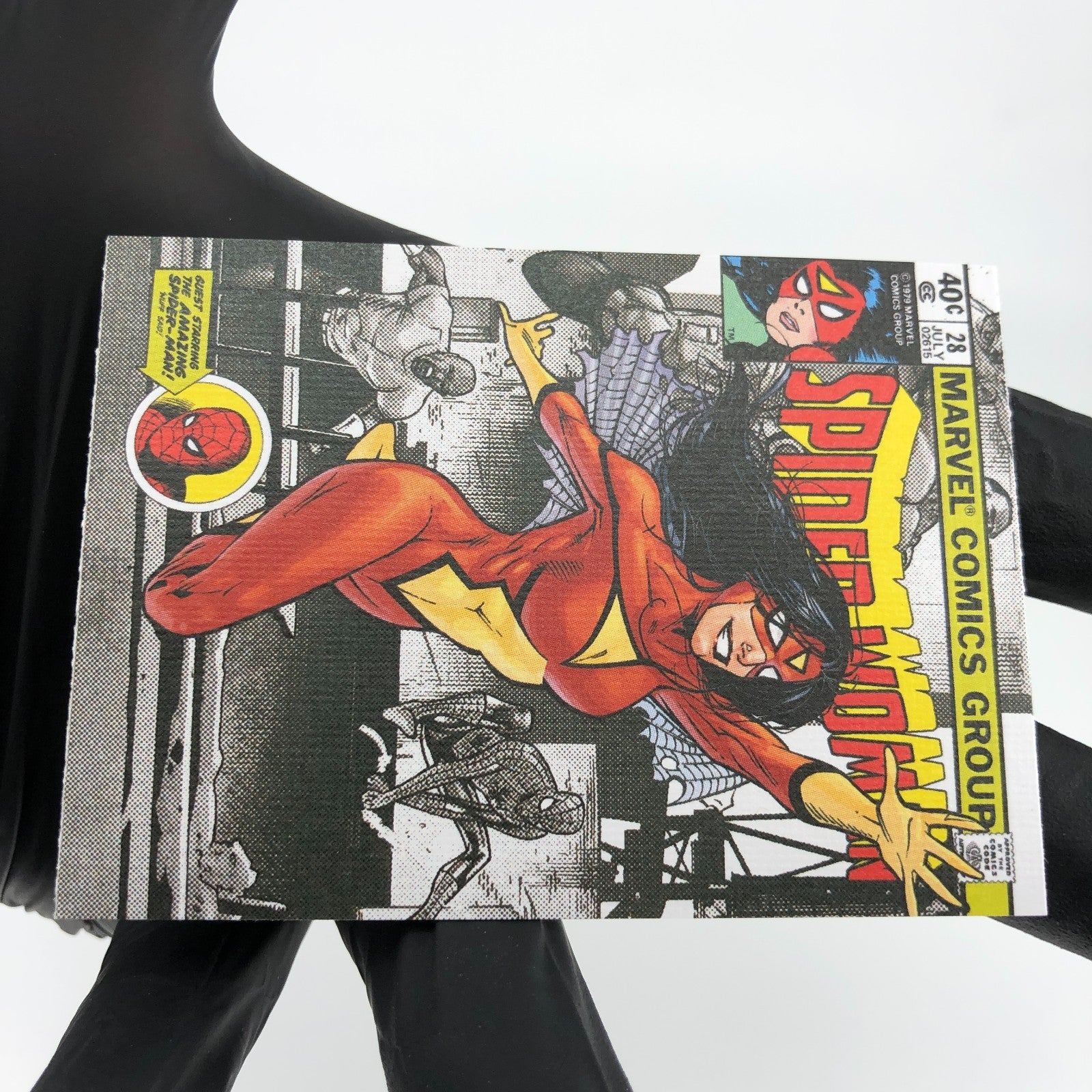 Marvel Card Spider-Woman 73 Comic Covers Fleer Upper Deck Renditions [NM]