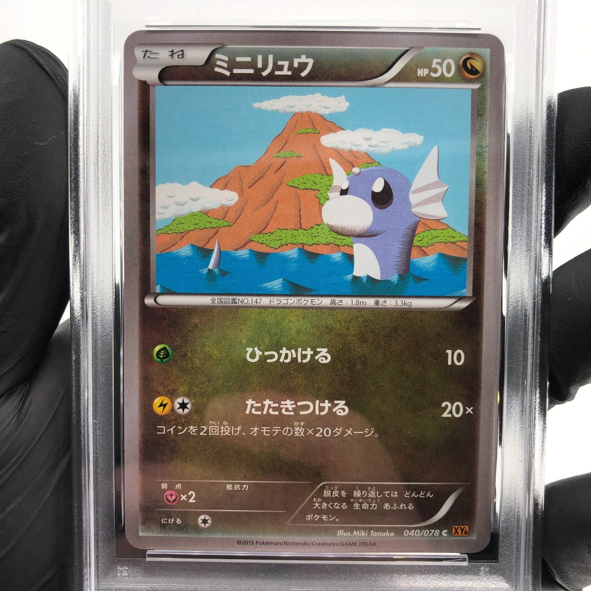 PSA 9 Pokemon Card Dratini 040/078 C XY6 Japanese 2015 Karte [9]