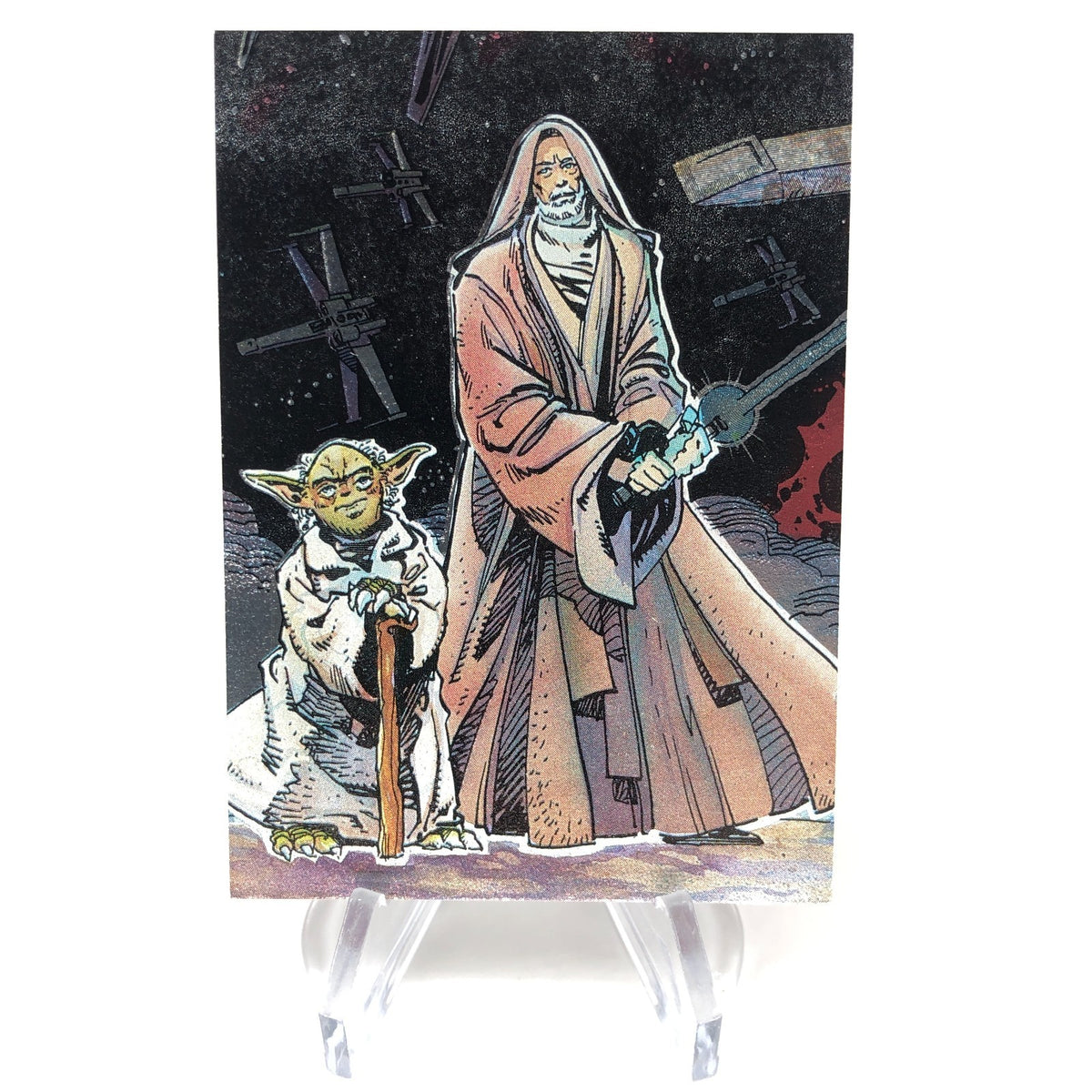 Star Wars Galaxy Card Yoda 5 of 6 Walter Simonson Etched Foil Topps 1993[NM]