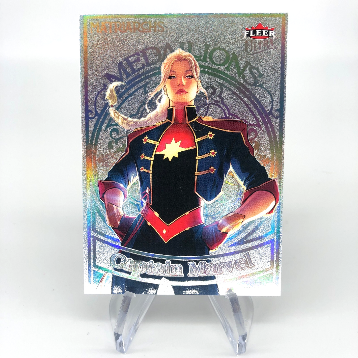 Marvel Card Captain Marvel M-50 Platinum /100 Matriarchs 2024 Fleer [NM]