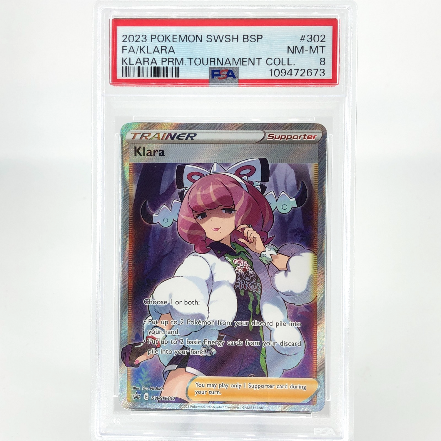 PSA 8 Pokemon Card Klara SWSH302 Blackstar Promo English Karte [8]