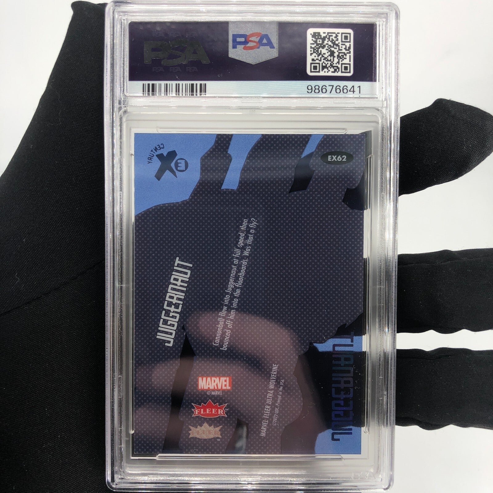 Marvel Card PSA 9 Juggernaut EX62 Blue /62 Century Upper Deck Wolverine [9]