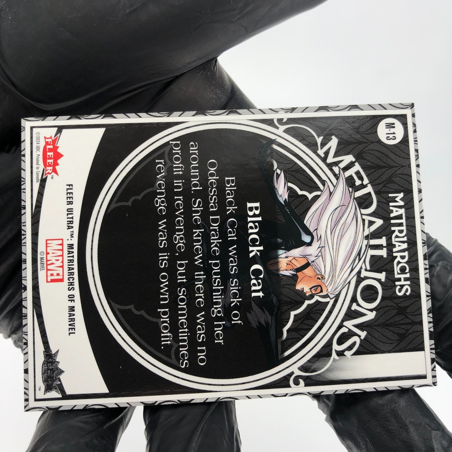 Marvel Card Black Cat M-13 Medallion Matriarchs 2024 Fleer Upper Deck [NM]
