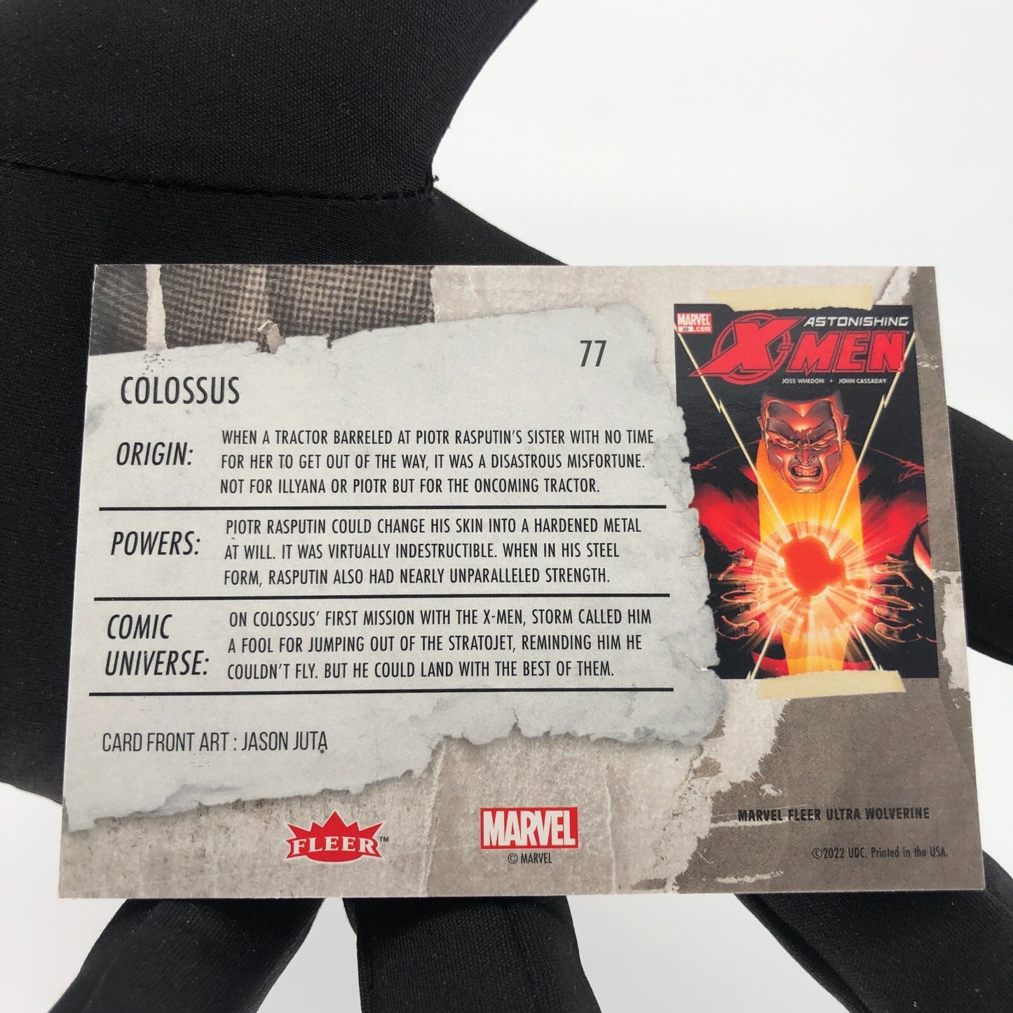 Marvel Card Colossus 77 Base Upper Wolverine Ultra [A]