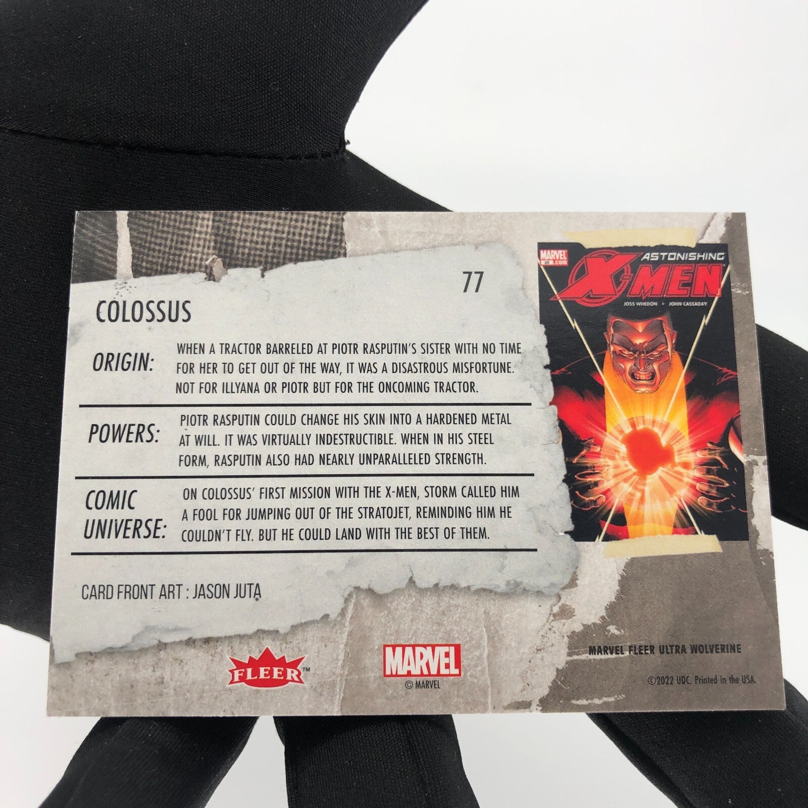 Marvel Card Colossus 77 Base Upper Wolverine Ultra [A]