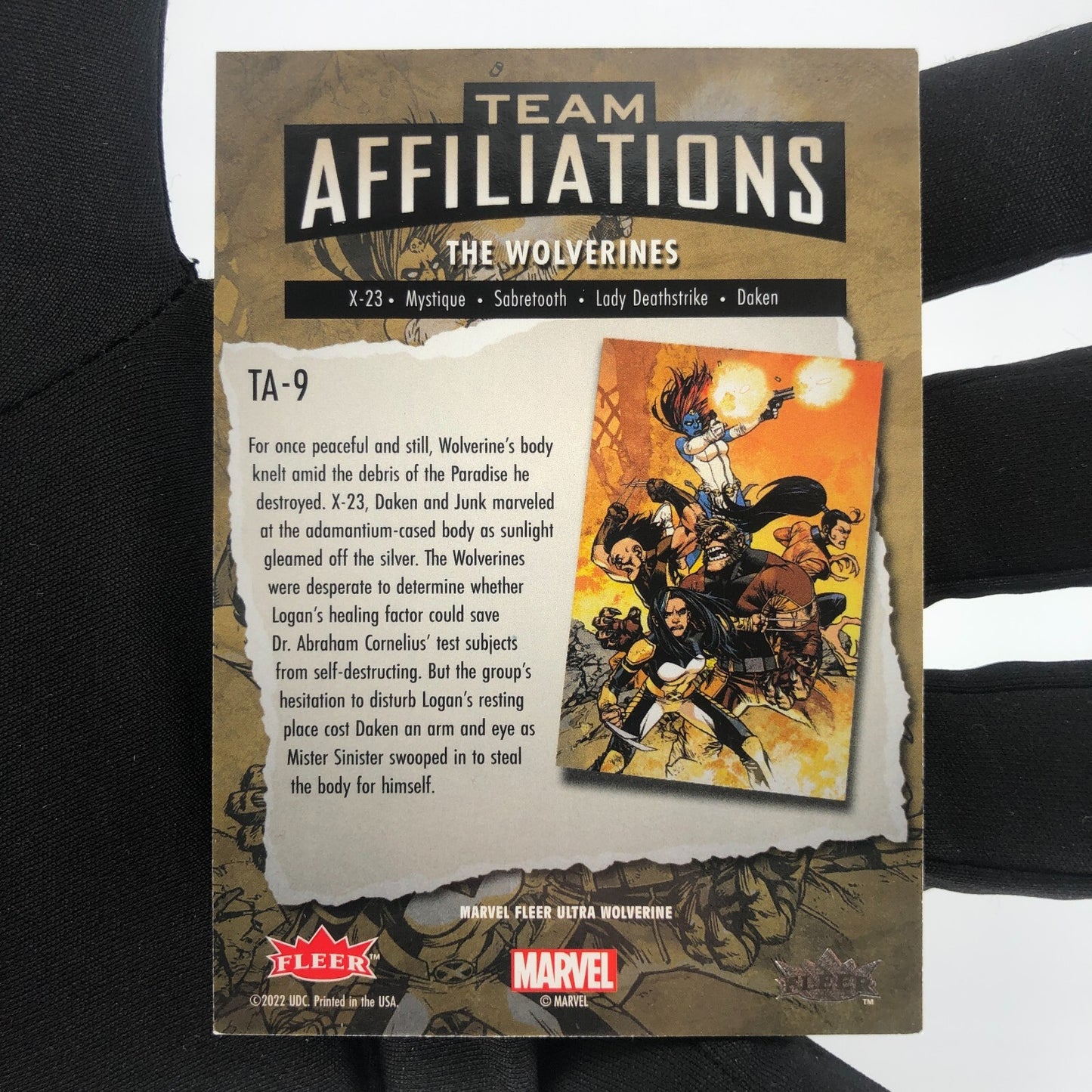 Marvel Card The Wolverines TA-9 Fleer Upper Deck Wolverine Ultra [Rank A]