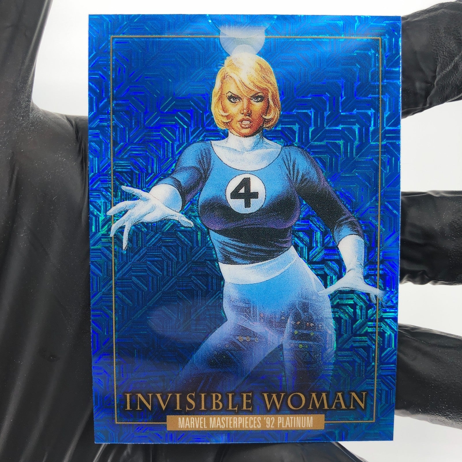 Marvel Card Invisible Woman Blue Traxx 39 Fleer Upper Deck Masterpieces [NM]