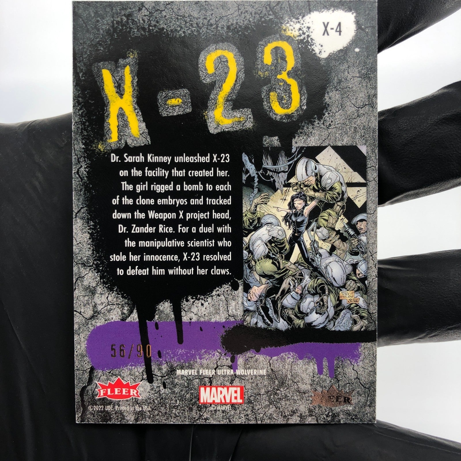 Marvel Card X-23 X-4 Gold /90 Fleer Upper Deck Ultra Wolverine [NM]