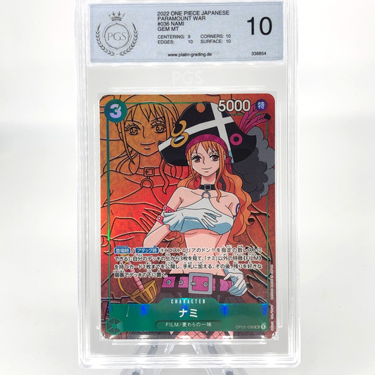 One Piece Card Nami OP02-036 SR Holo Parallel Japanese [10]