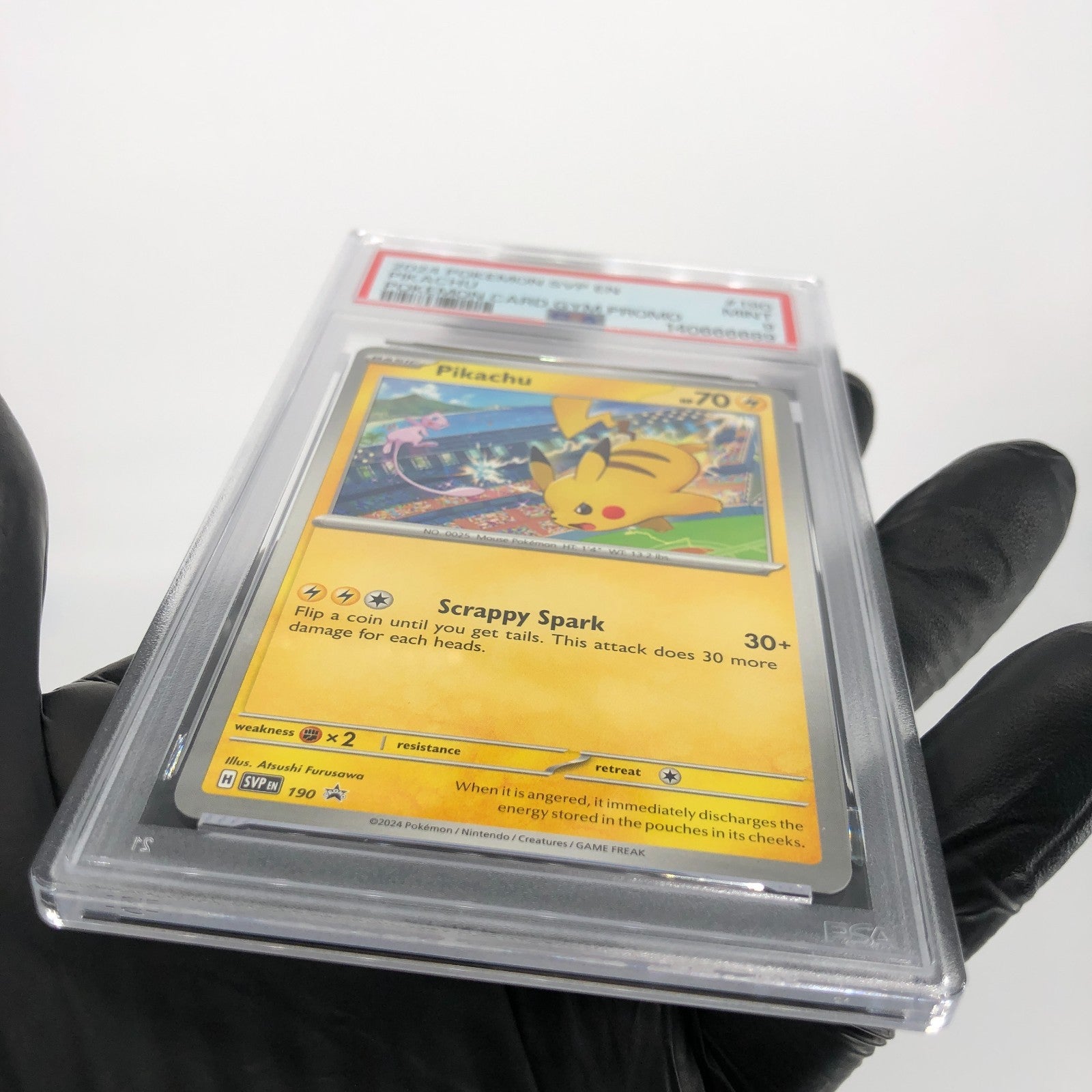 PSA 9 Pokemon Card Pikachu 190 SVP Gym Promo 2024 English Karte [9]