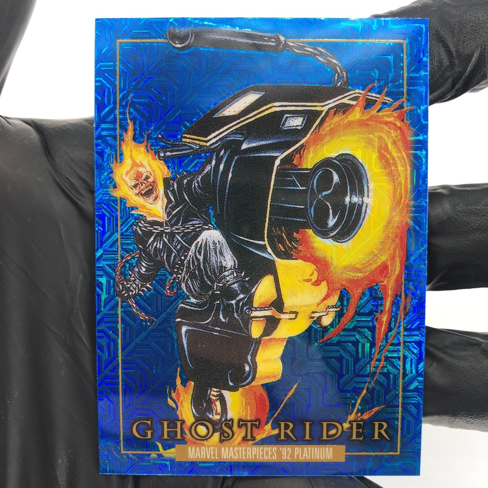 Marvel Card Ghost Rider Blue Traxx 37 Fleer Upper Deck Masterpieces [NM]