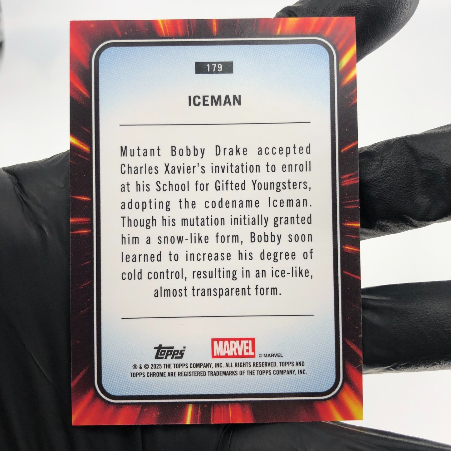Marvel Card Iceman 179 Rose Gold /40 Mini Diamond Topps Chrome 2025 [NM]
