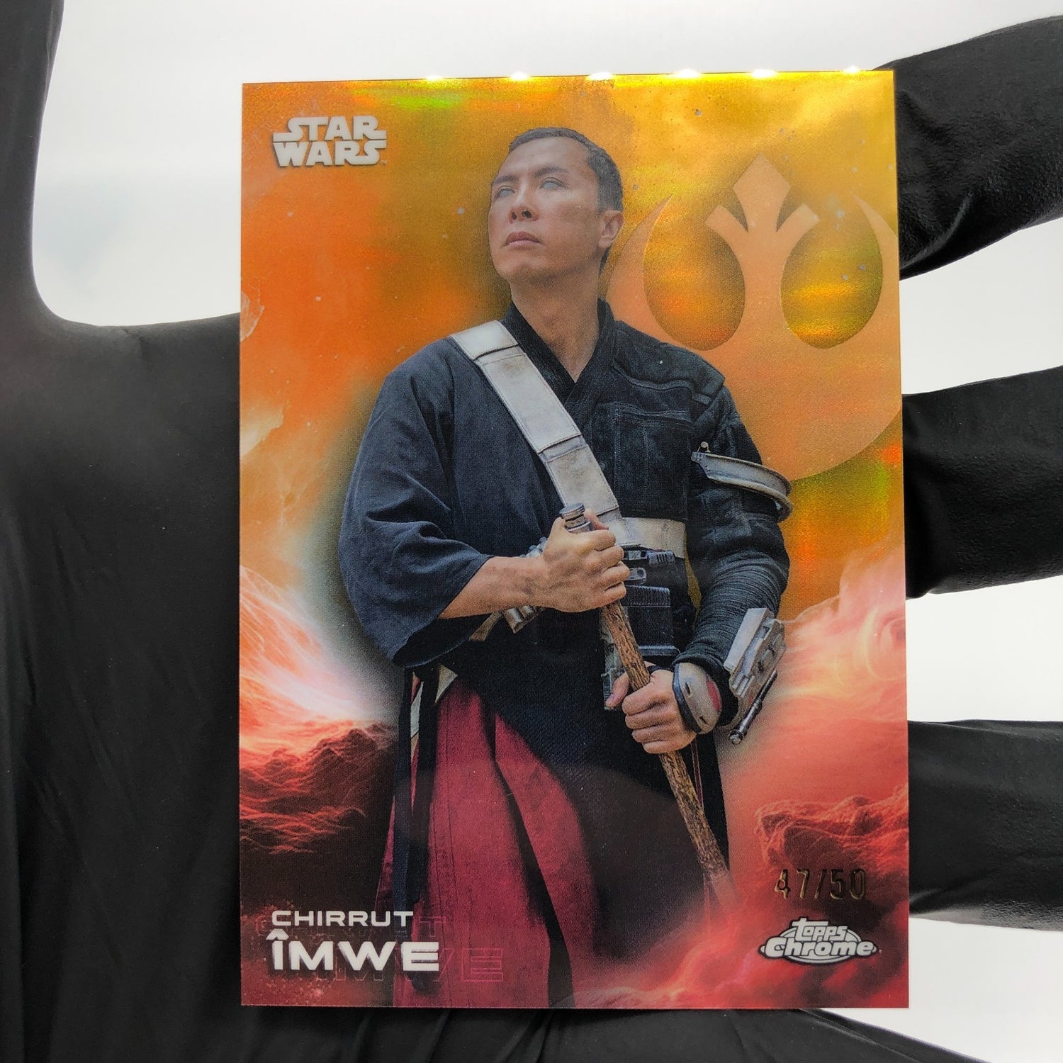 2025 Topps Chrome Star Wars Chirrut Imwe  24 /50 Holo [NM]
