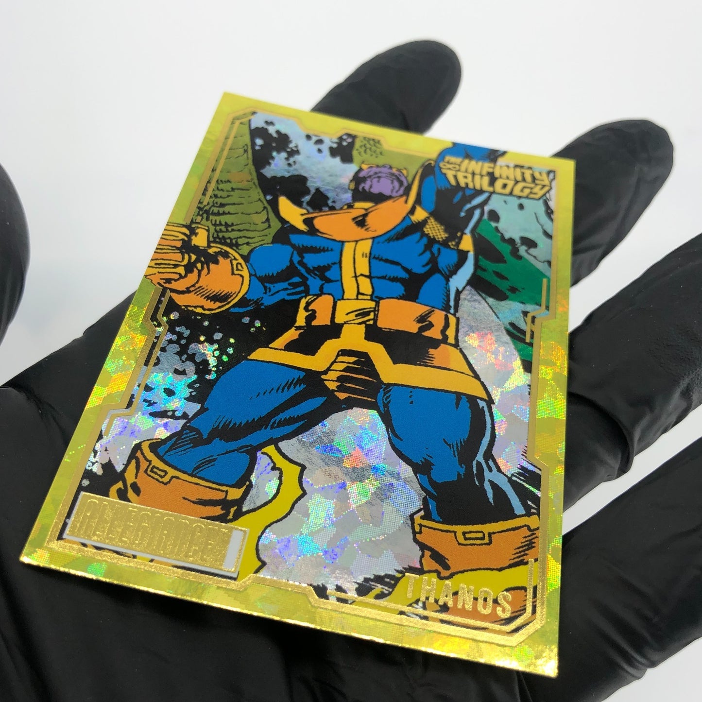 Marvel Card Thanos 1 Yellow Crackle /149 Infinity Allegiance Upper Deck [NM]