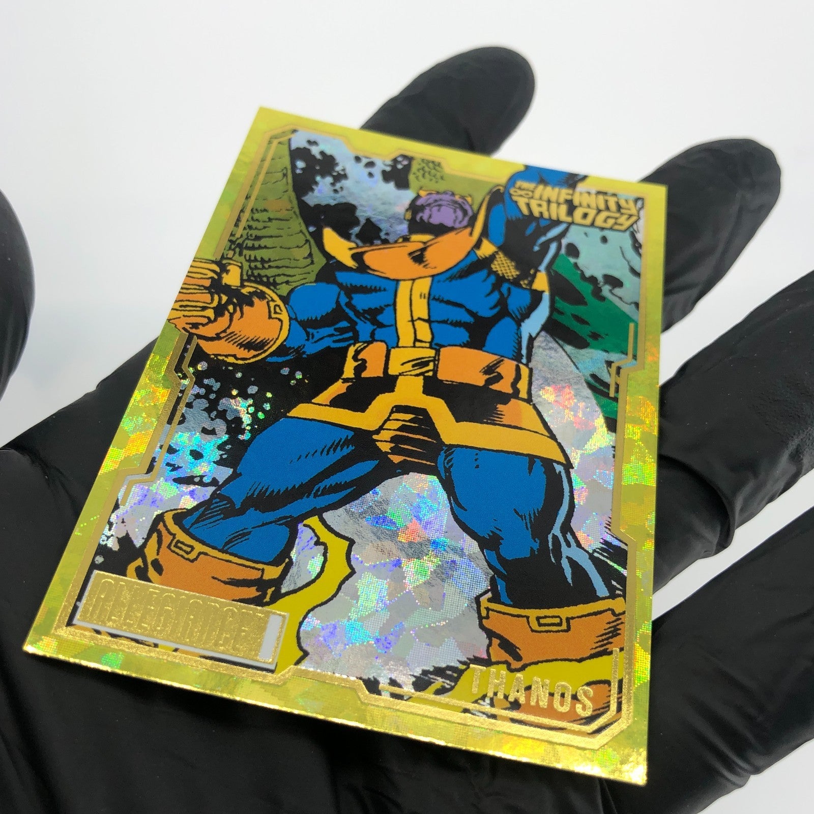 Marvel Card Thanos 1 Yellow Crackle /149 Infinity Allegiance Upper Deck [NM]